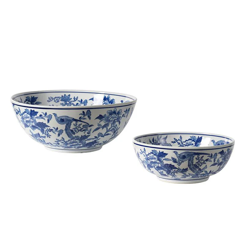 White and Blue Ceramic Bowl - Sold Individually - Image 7
