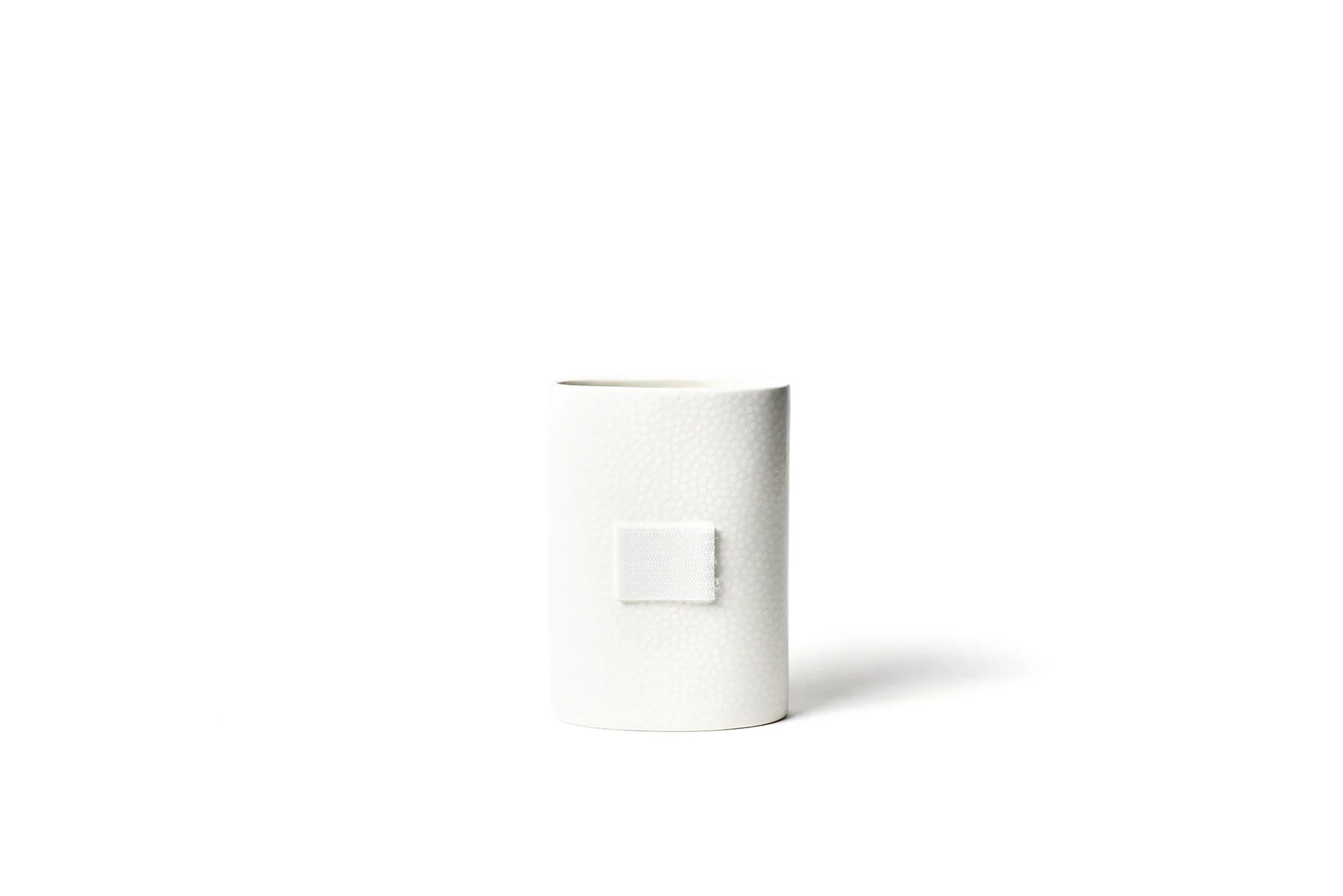 White Small Dot Mini Oval Vase - Image 3