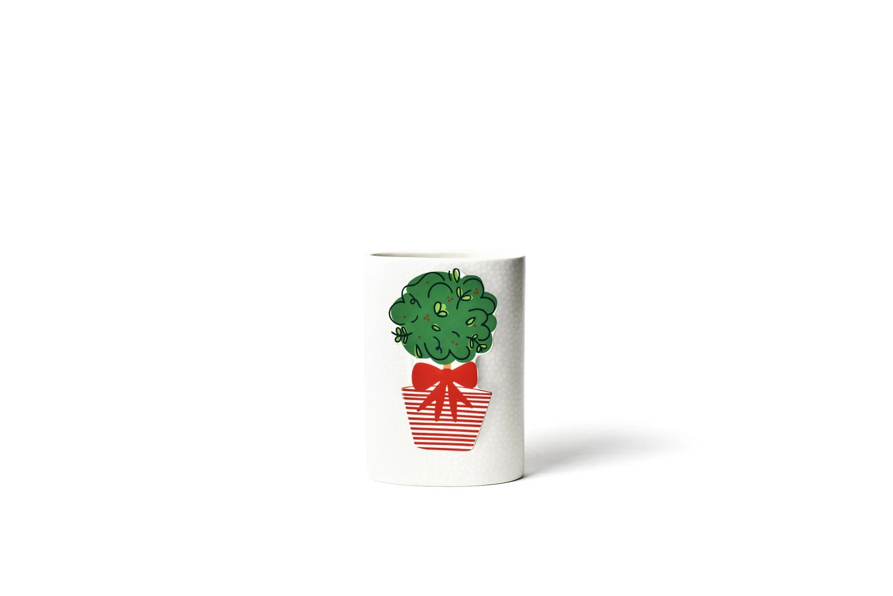 White Small Dot Mini Oval Vase - Image 4
