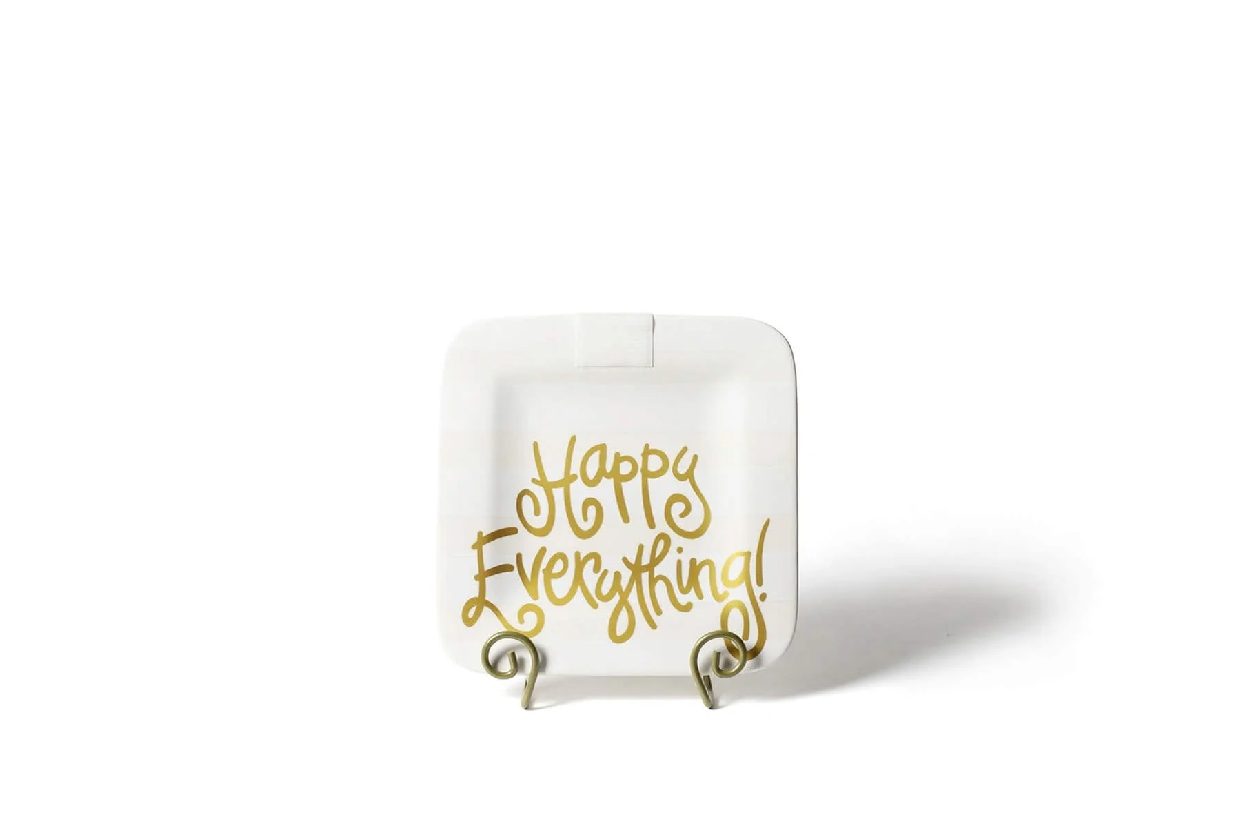 White Stripe Happy Everything 9.25 Mini Platter