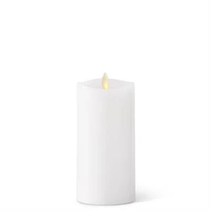 White Wax Luminara Medium Indoor Pillar Candles - Image 6