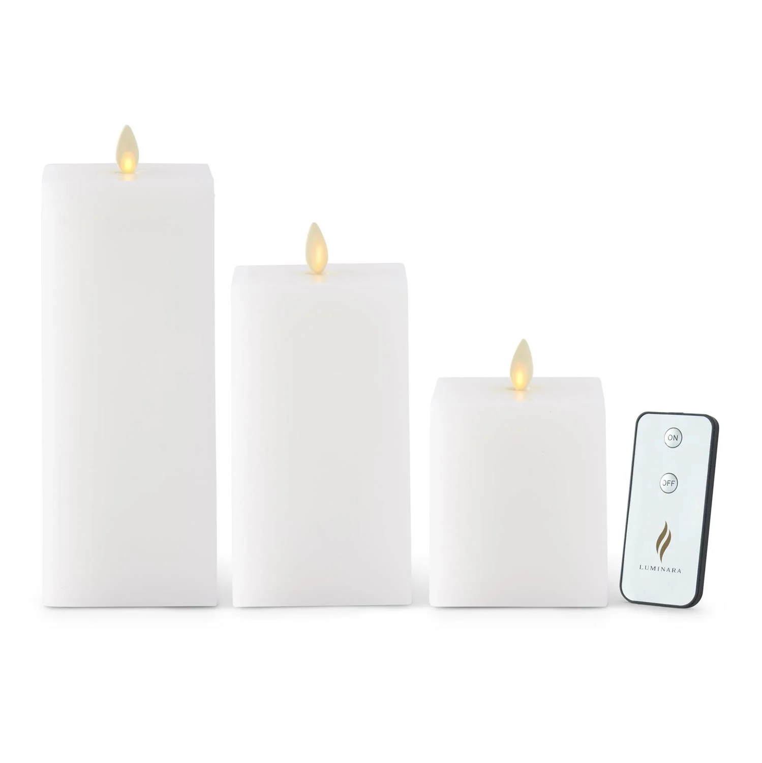 White Wax Luminara Indoor Square Candles - Image 6