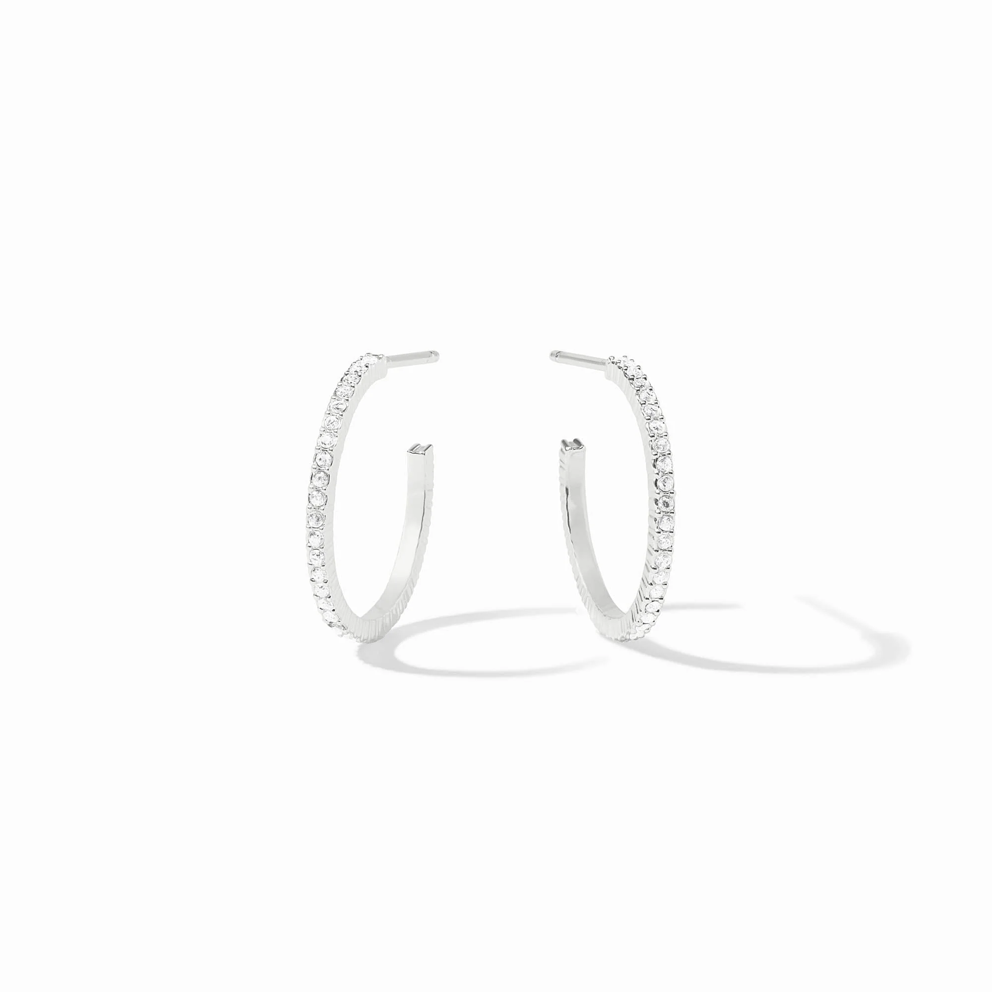 Windsor Hoop Silver Earrings - Image 2