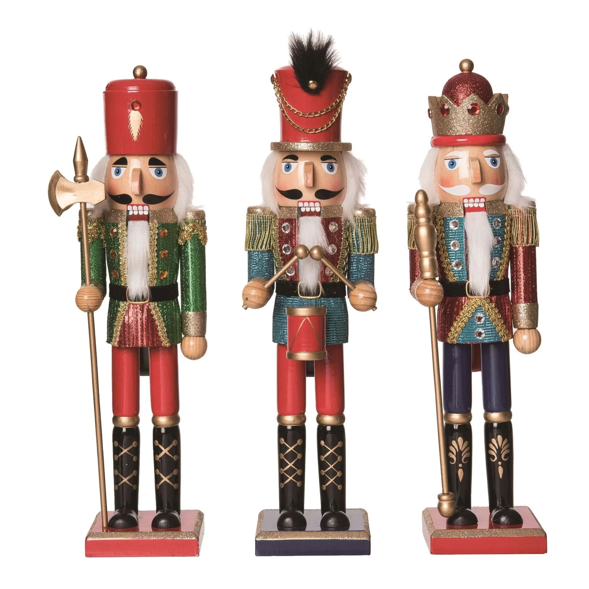 Wood Glitz & Glam Nutcracker - Sold Individually
