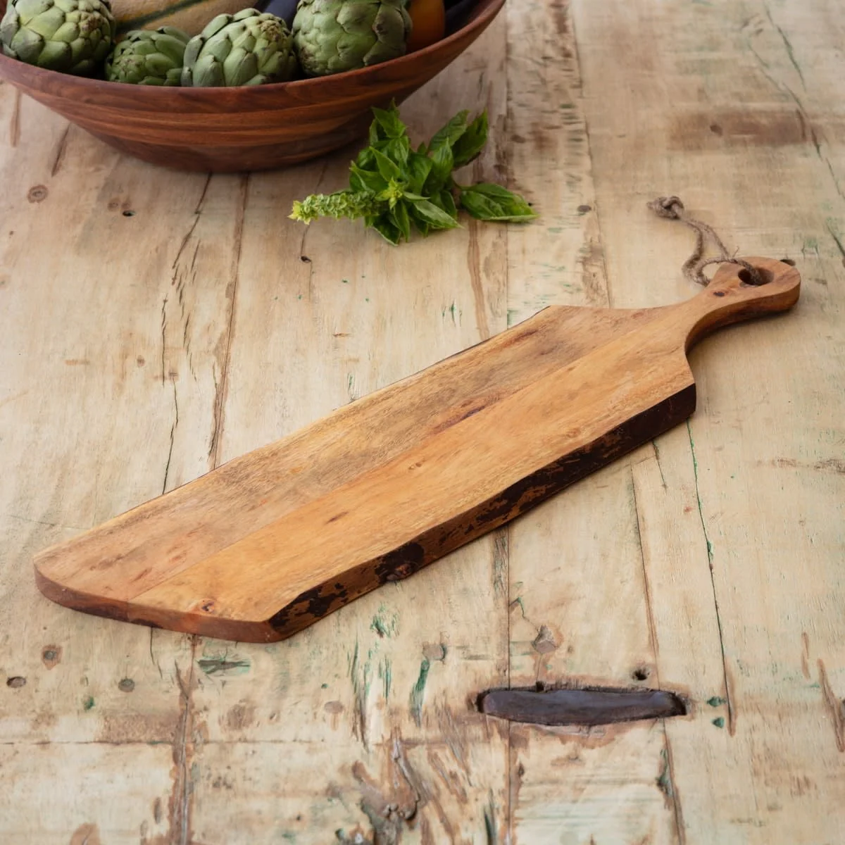 Wooden Live Edge Baguette Board - Image 2