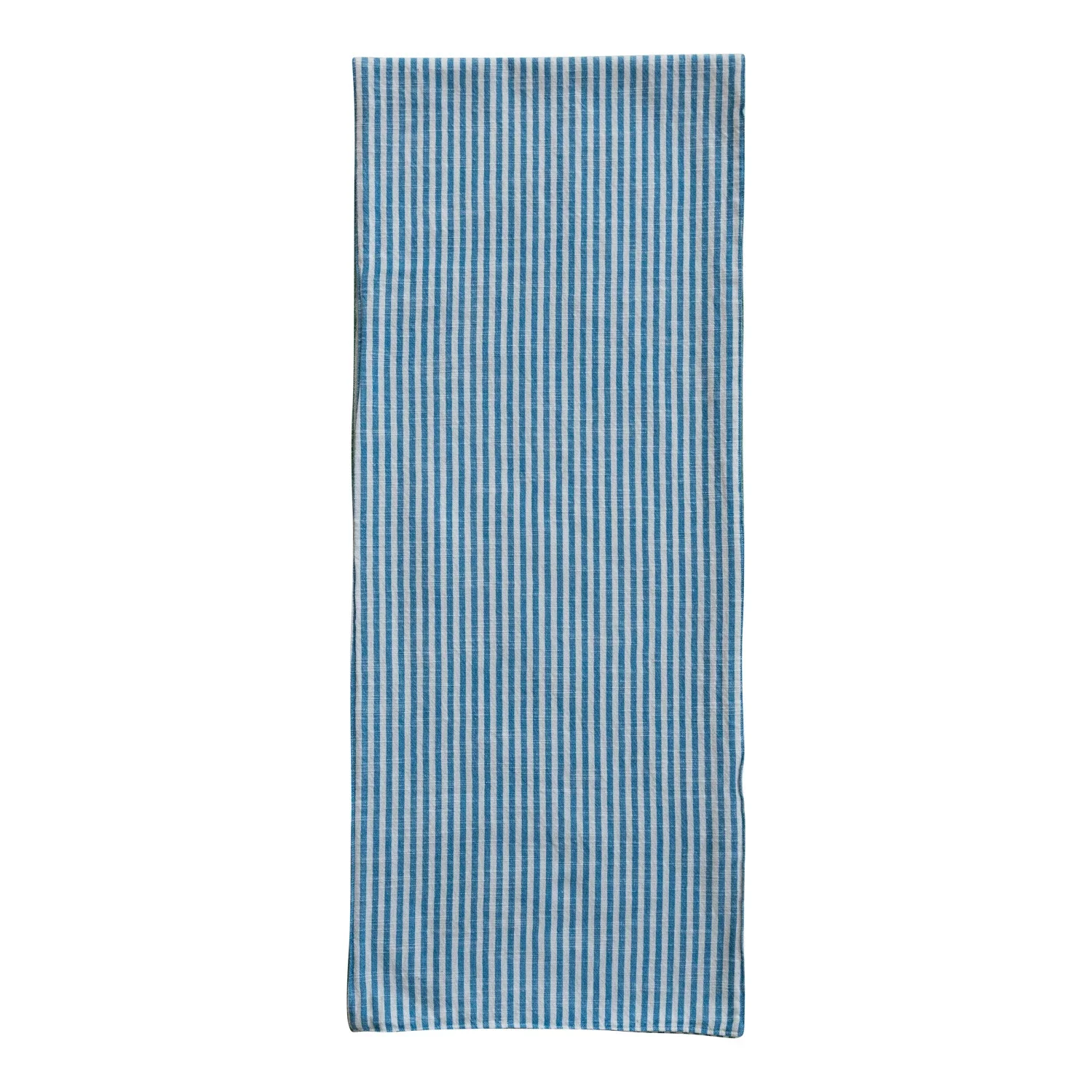 Woven Cotton Two-Sided Striped Table Runner - Image 2