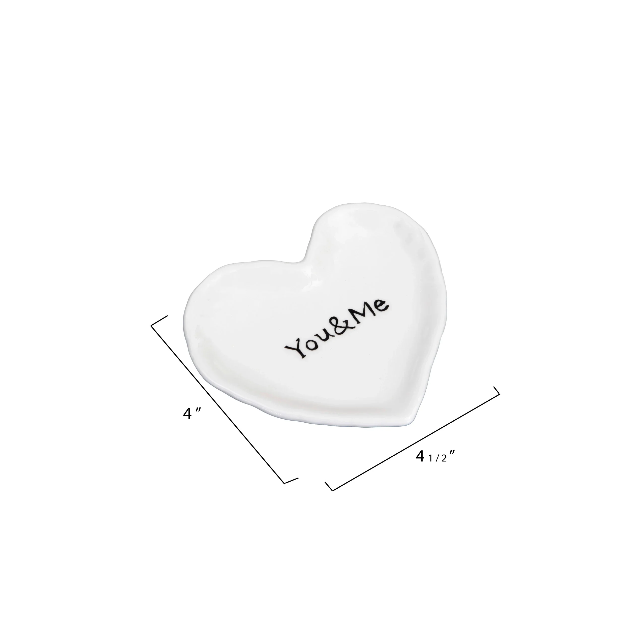 You and Me Ceramic Heart Dish - Image 3
