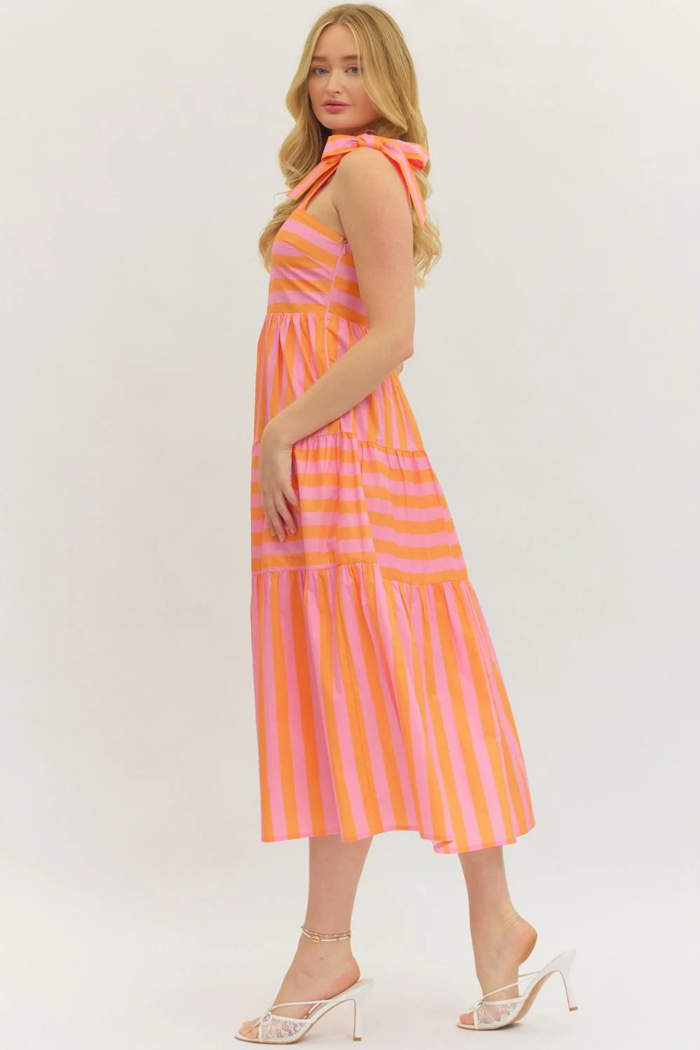 Zariyah Striped Sleeveless Midi Dress - Image 2