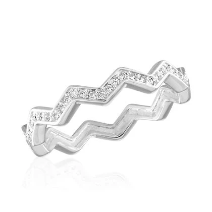Zig-Zag Infinity Stack Ring - Image 7