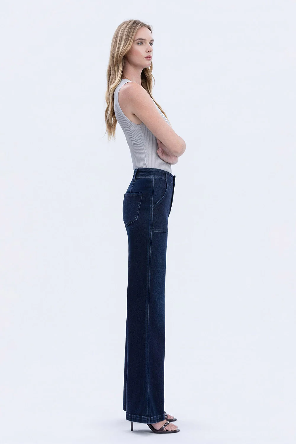 Zoey Super High Rise Full Length Vintage Flare Jeans - Image 4